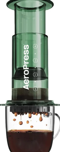 Aeropress Clear Colors Green Coffee Press