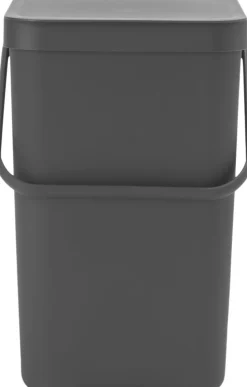 Affaldsspand m/låg sort. kon 25 ltr.