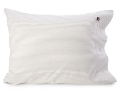 American Pin Point Oxford Stripe pudebetræk 60x63, grå/hvid