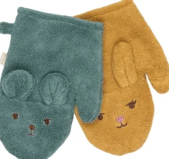 Bath Mitts - 2 pack - Bear and Bunny