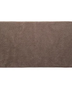 Bathmat stonewashed 50x80cm taupe grey GOTS