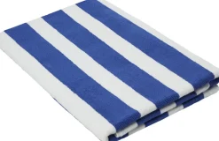 Beach towel 100x180 olympian blue/star white stripe GOTS