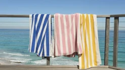 Beach towel 100x180 olympian blue/star white stripe GOTS