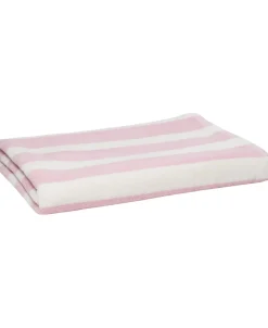 Beach towel 100x180 PINK /star white stripe