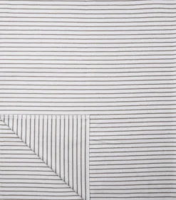 Beach towel 100x180cm smal strib beige GOTS