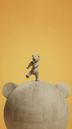 Bjørn liliput eg/ahorn