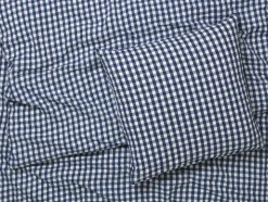 Bæk&Bølge Sengetøj mørk blå/hvid 140x220 cm DK