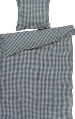 Bæk&Bølge Sengetøj 140x220 cm blå/okker DK