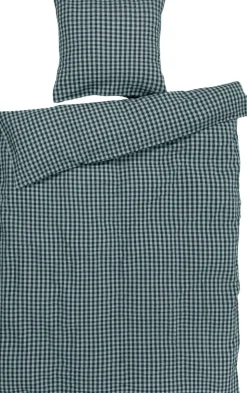 Bæk&Bølge Sengetøj 140x220 cm grøn/lys blå DK