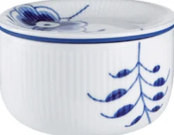 Blå Mega Riflet 7 cm. opbevaringskrukke