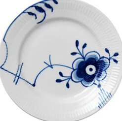 Blå Mega Riflet 17 cm. tallerken