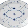 Blue Fluted Plain Dish Oval 35cm