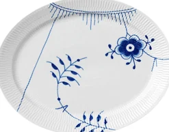 Blue Mega Dish Oval 35cm