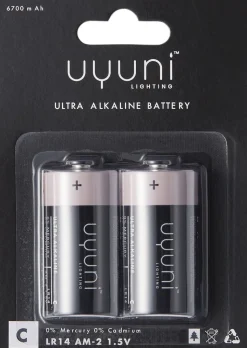 C Battery, 1,5V, 6700 mAh - 2 pack