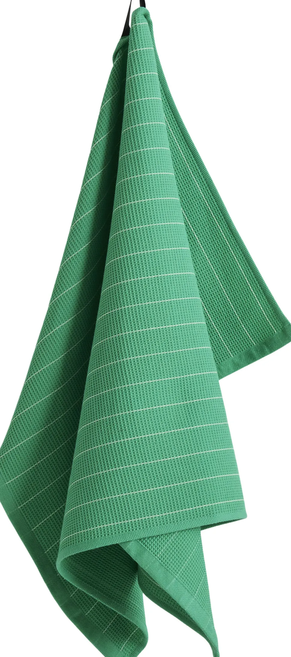 Canteen Tea Towel-Emerald pinstribe