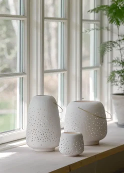 Ceramic lantern, medium, 15,5x24 cm