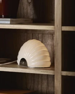 CHIA lamp w. chrome finish - white