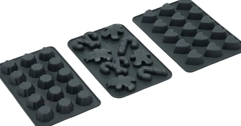 Chokoladeform 3 dele Grå Silikone