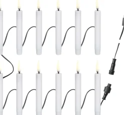 Christmas string, 12 candles, USB-C, White, 1,3x11 cm