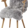 90cm-up New Zealand Sheepskin, Long Wool Light Grey 90x60