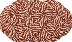 Coco Door Mat-Swirl-Bordeaux and off-white