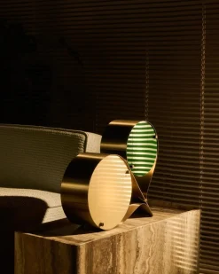 Coppia Table Lamp, Steel, EU Base: Bronze Steel, Shade: Ivor