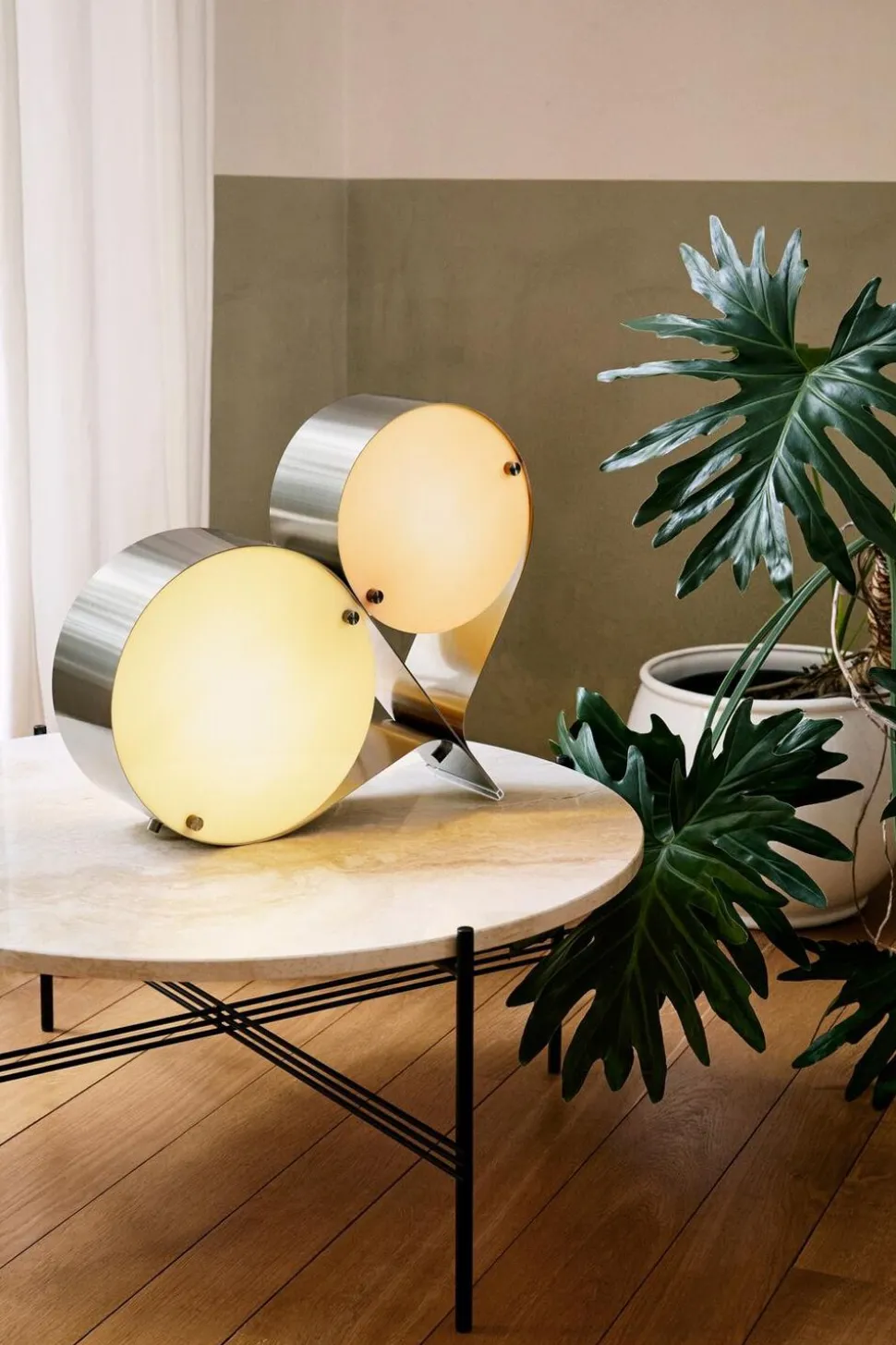 Coppia Table Lamp, Steel, EU Base: Bronze Steel, Shade: Ivor