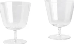 Curve Stem Glass-Set of 2-Small-Clear