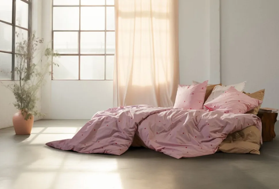 Daisy Sengetøj 140x200 cm pink/rød DK