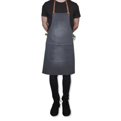 Demin forklæde BBQ Style Apron Washed Grey