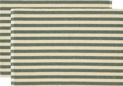 Dækkeserviet 33x48 2-pk Statement Stripe Green