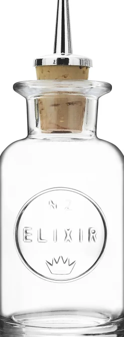 Elixir No2 flaske med skænkeprop rund 10 cl.