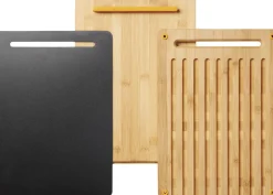 Fiskars FF skærebræt i bambus, sæt med 3 stk.