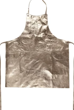 Five Pockets Apron, Slim Fit, Full Grain Leather Pearly Rose