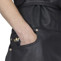 Five Pockets Apron, Slim Fit, Full Grain Leather Black