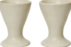 Flow Egg Cups - Set of 2 - Off-white Speckle