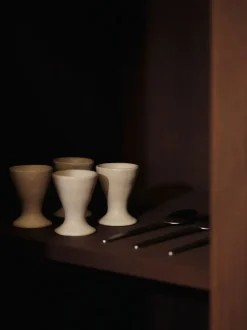 Flow Egg Cups - Set of 2 - Off-white Speckle