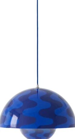 Flowerpot Pendant VP7 Ø37 cm Cobalt Blue & Twilight Blue pat