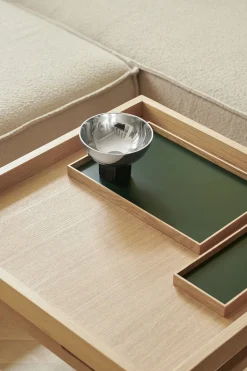 Frame tray small oak/green