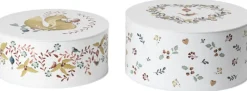 GC Cottage Opbevaringsdåse Ø20/Ø22 hvid m. deko 2 stk.