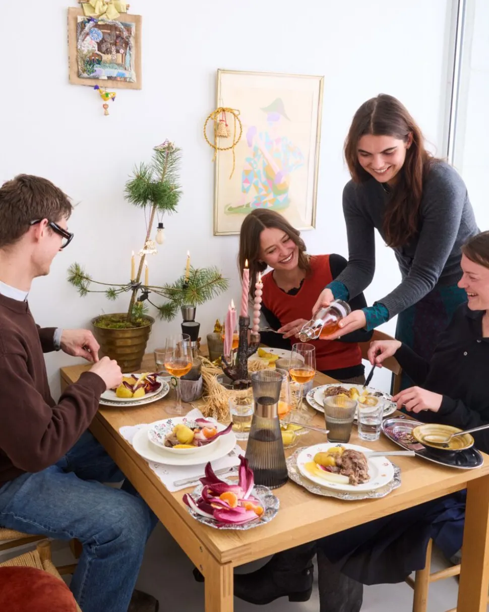 GC Cottage Tallerken Ø23 cm hvid m. deko