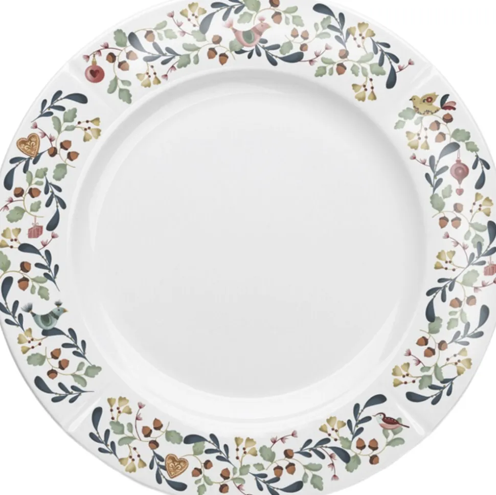 GC Cottage Tallerken Ø27 cm hvid m. deko