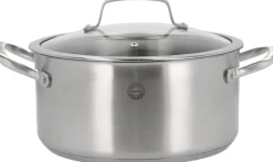 Gryde med glaslåg Roya 5,2 liter 24 cm Rustfrit stål