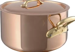 Gryde med låg 8,3 liter Kobber/Rustfrit stål