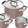 Gryde- og pandesæt, 3-dele, 18/10 rustfrit stål