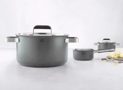 Gryde- og pandesæt, 3-dele, 18/10 rustfrit stål