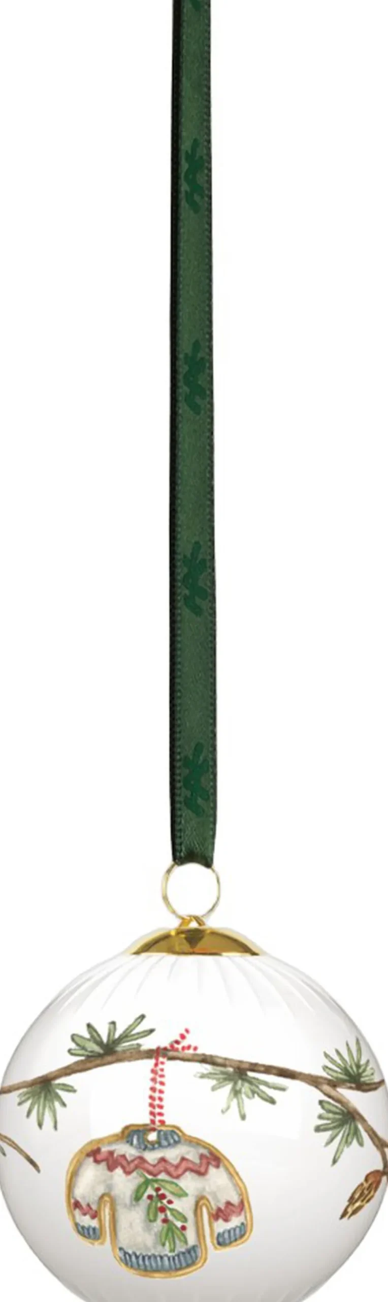 Hammershøi Christmas Kugle 2025 Ø6 cm hvid m. deko