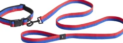 HAY Dogs Leash-Flat M/L-Red, blue