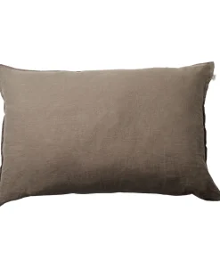 Hør stonewashed gavlpude 60x90 taupe