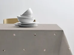 Juledug 140x320 Christmas Hearts Embroidery Rose